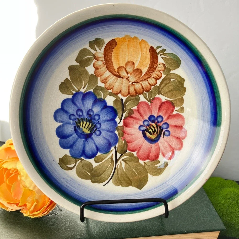 ZF Kolo Wall Plate Wloclawek 6.75in Multicolor Hand Painted Polish Folk Art